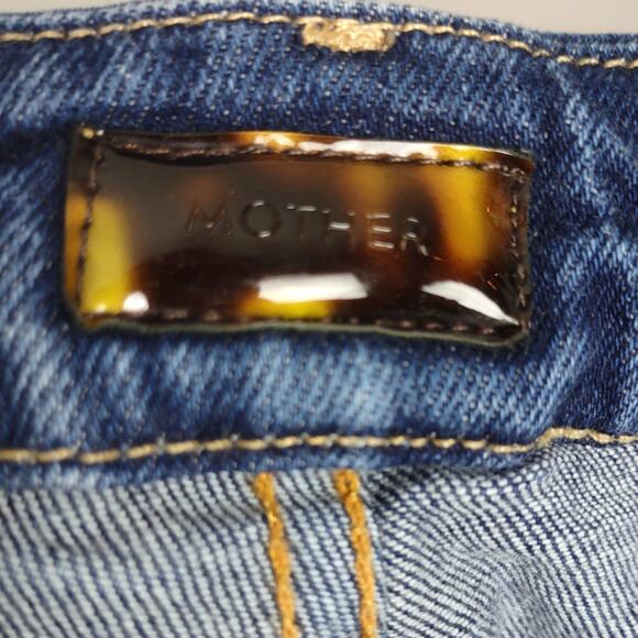 MOTHER The High Waisted Looker Crop Skinny Leg Jeans in Hot Rod Size 24 - Picture 4 of 16